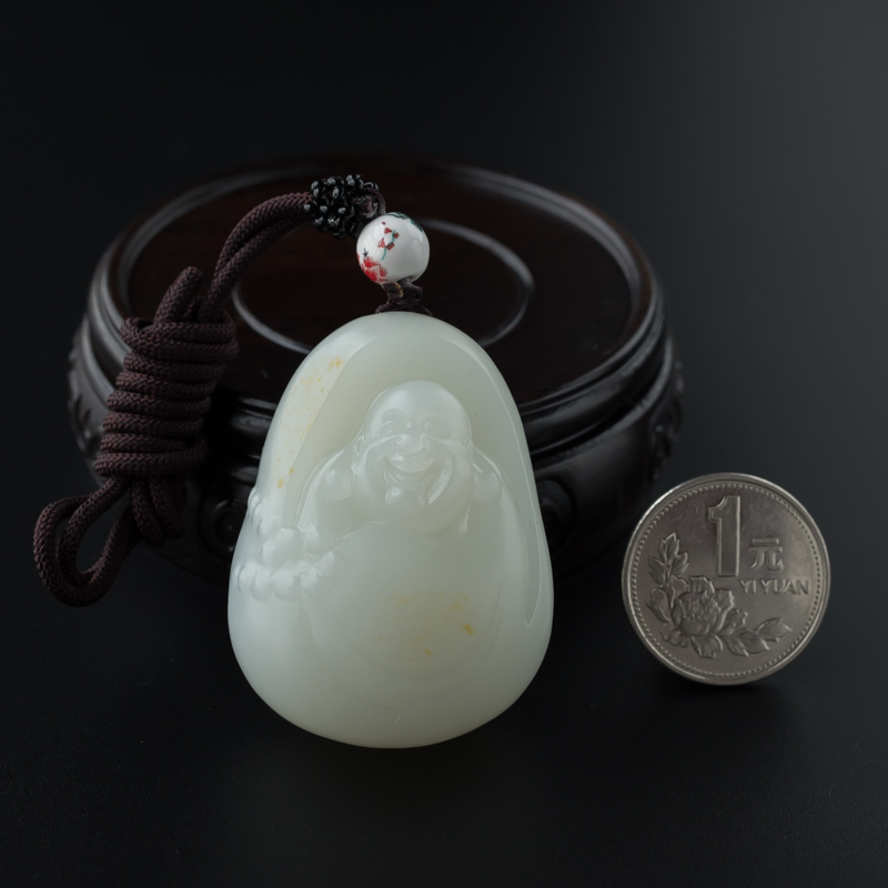 新疆和田玉弥勒佛-红掌柜