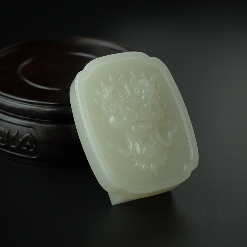 和田玉龙头皮带扣-红掌柜