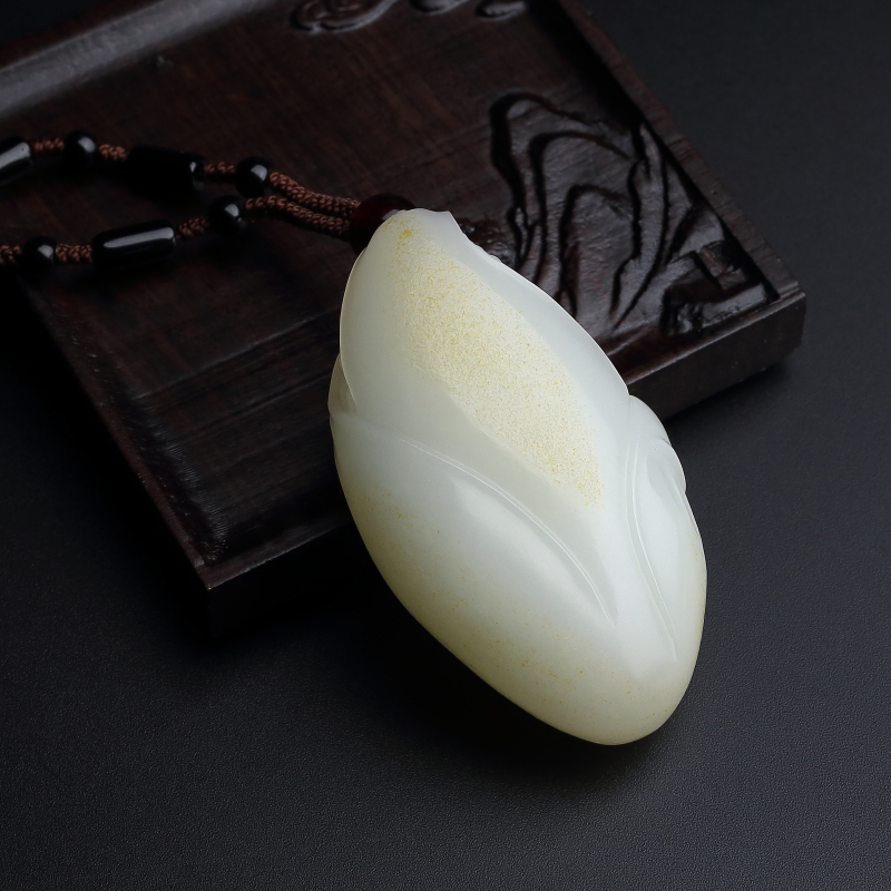 新疆和田玉玉米吊坠-红掌柜