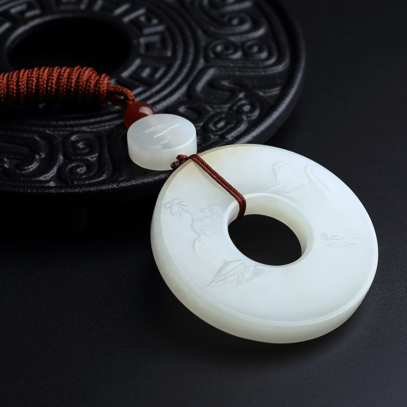 和田玉山水吊坠-红掌柜