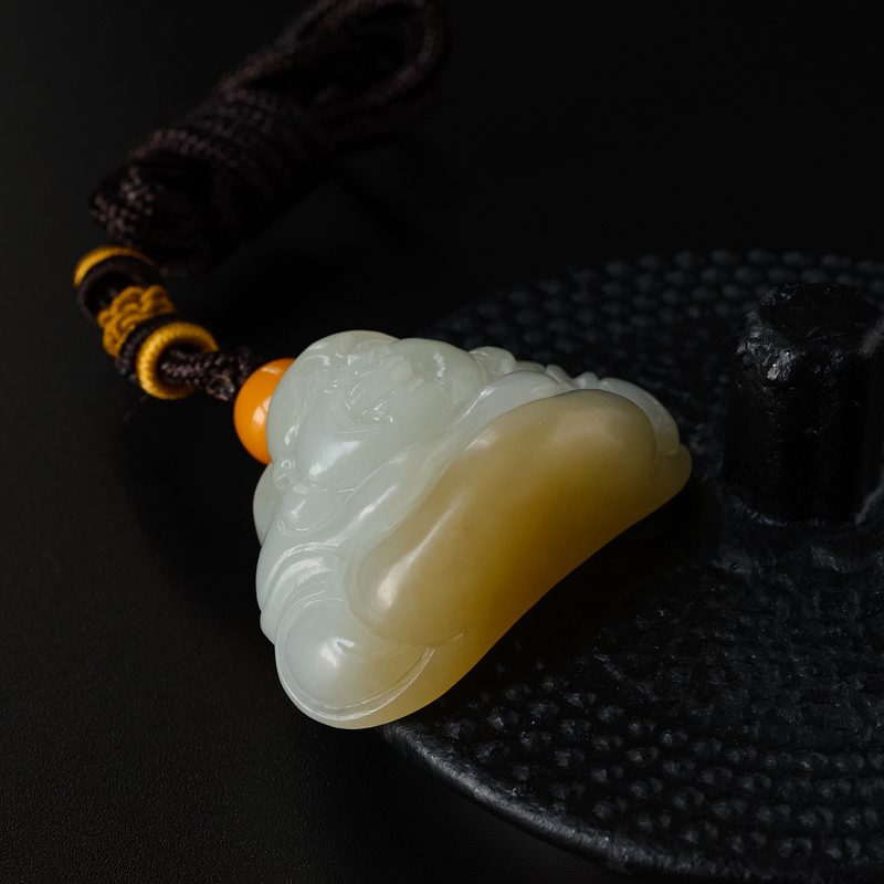 新疆和田玉弥勒佛-红掌柜