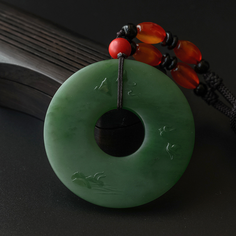 和田平安扣吊坠-红掌柜