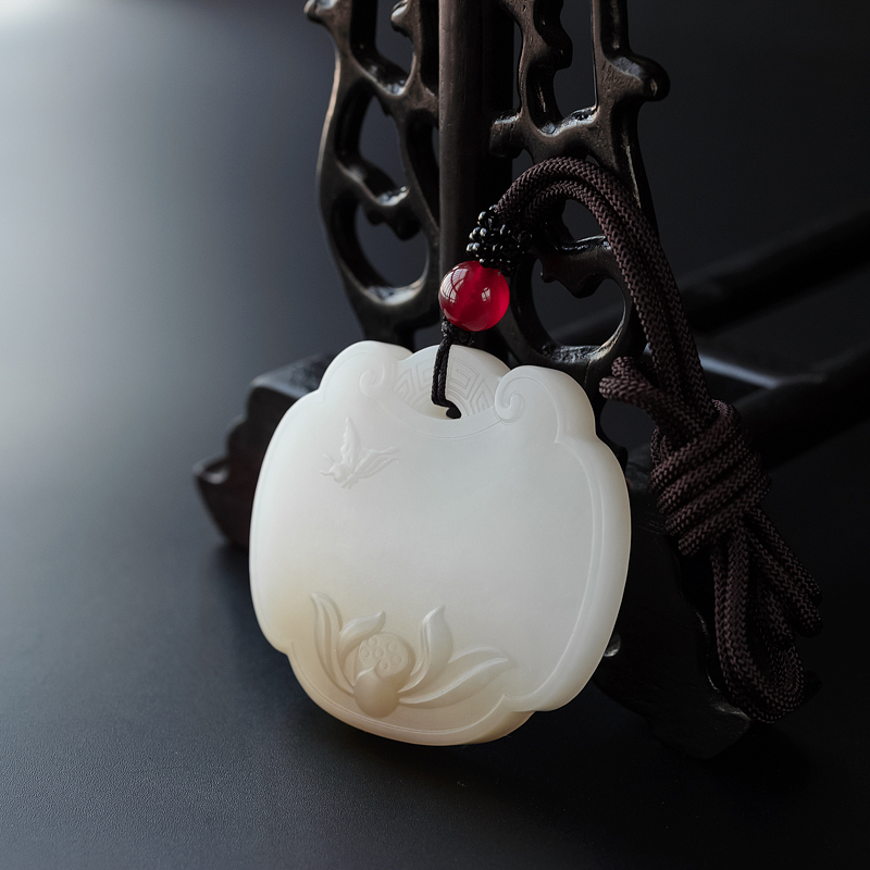 天然和田玉如意吊坠 - 红掌柜