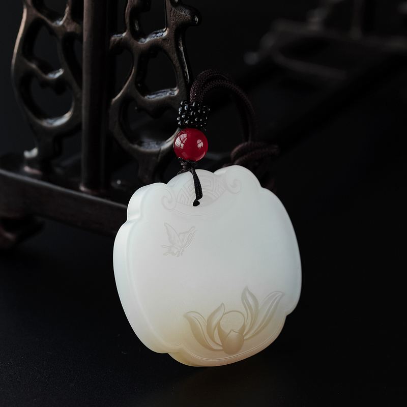 和田玉如意吊坠 - 红掌柜