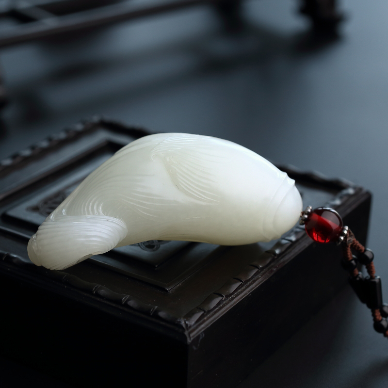 天然和田玉吊坠-红掌柜