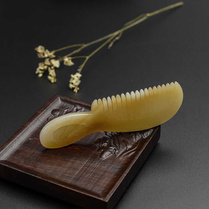 俄料和田玉梳子-红掌柜