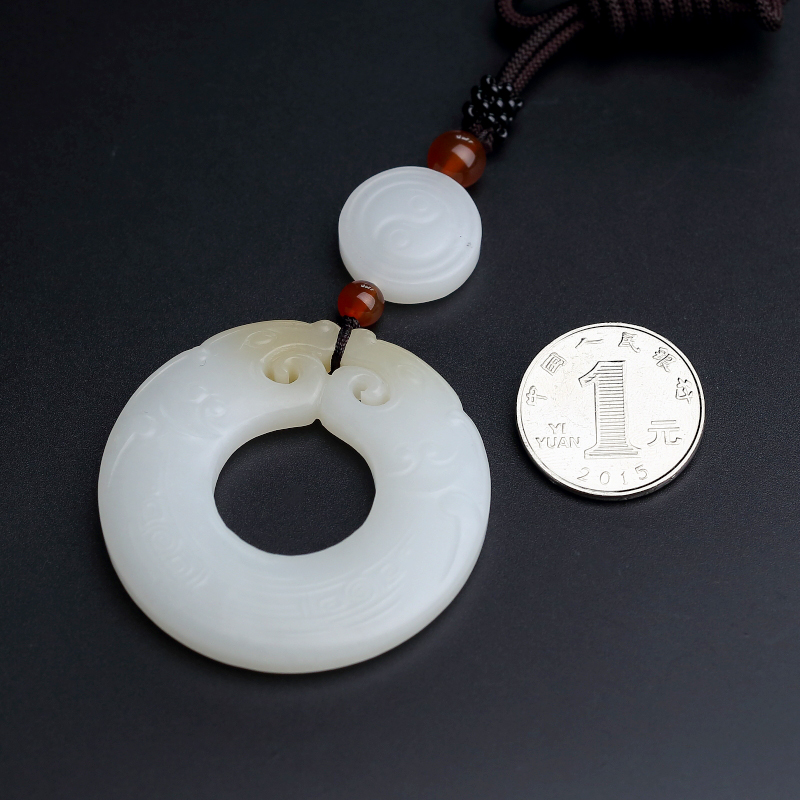 和田玉平安扣吊坠-红掌柜