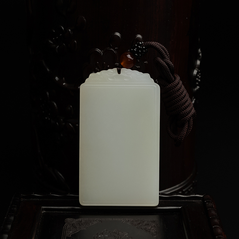 新疆天然和田玉吊坠-红掌柜