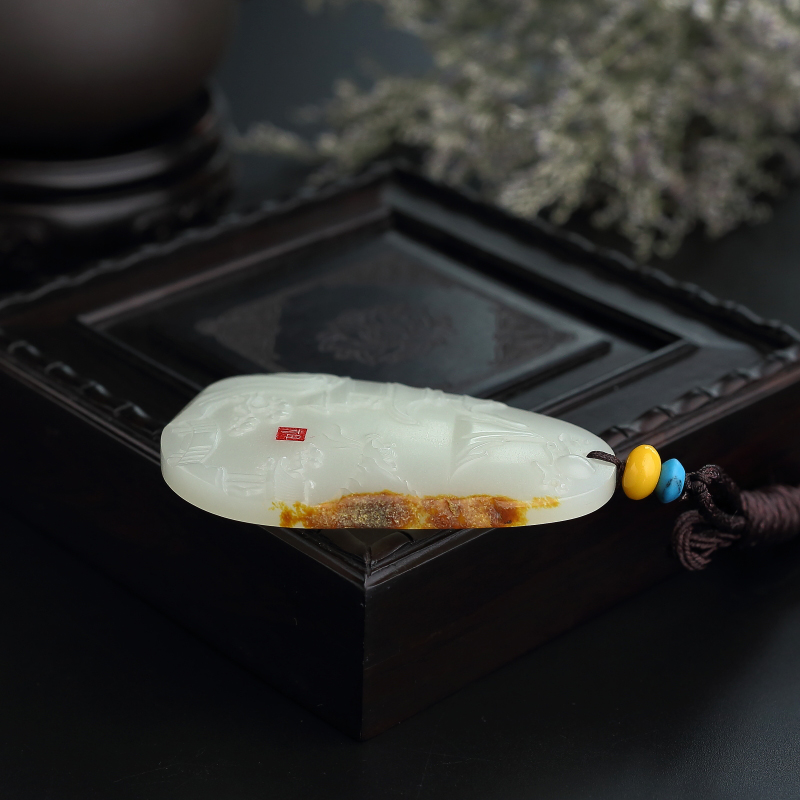 新疆和田玉山水吊坠-红掌柜