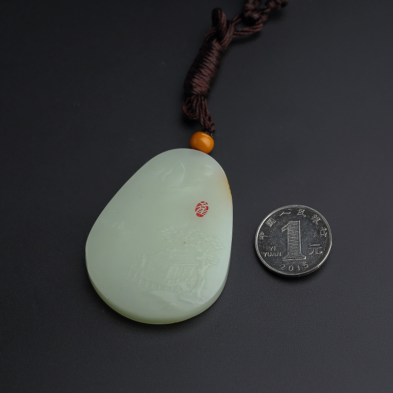 天然新疆和田玉-红掌柜