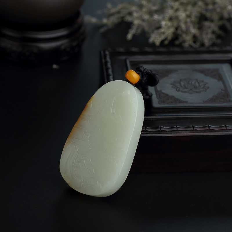 和田玉吊坠-红掌柜