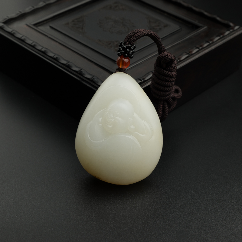 和田玉佛牌吊坠-红掌柜