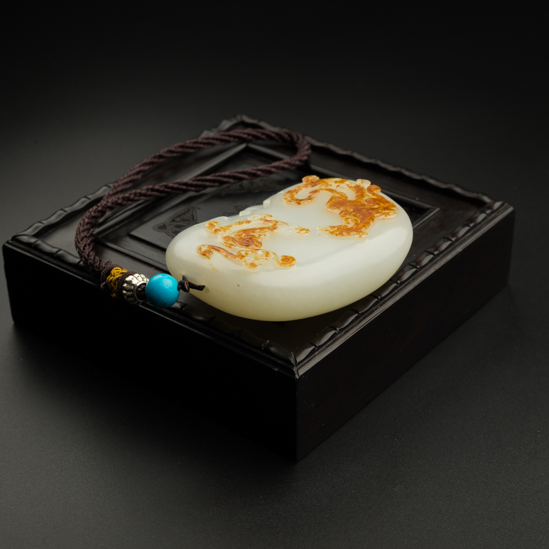 天然和田玉龙凤-红掌柜