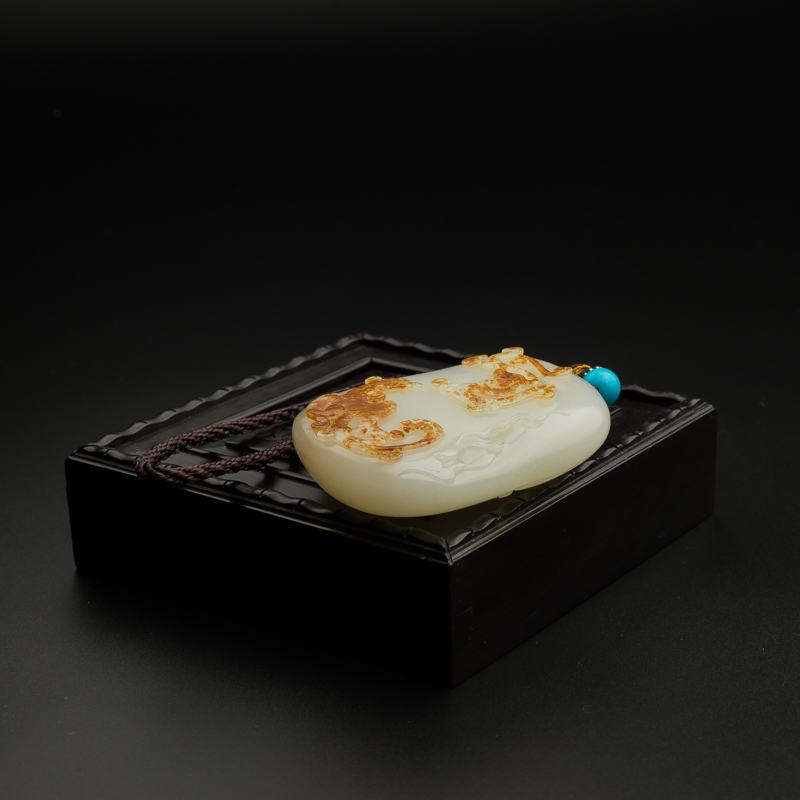 天然和田玉手把件-红掌柜