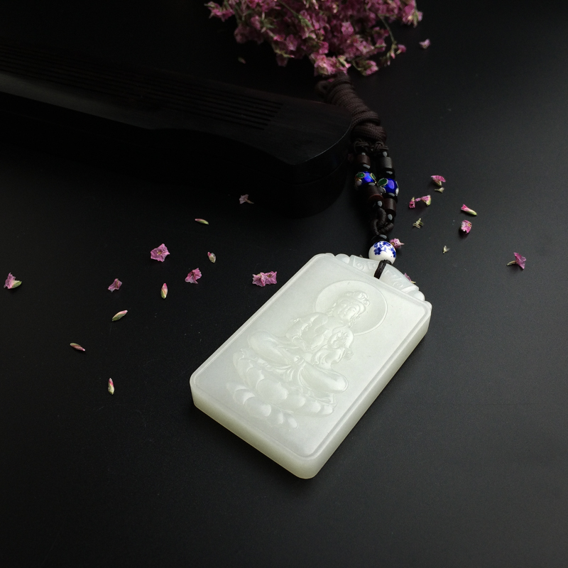 天然和田玉吊坠-红掌柜