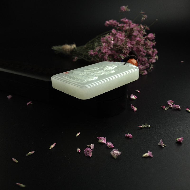 和田玉观音吊坠-红掌柜