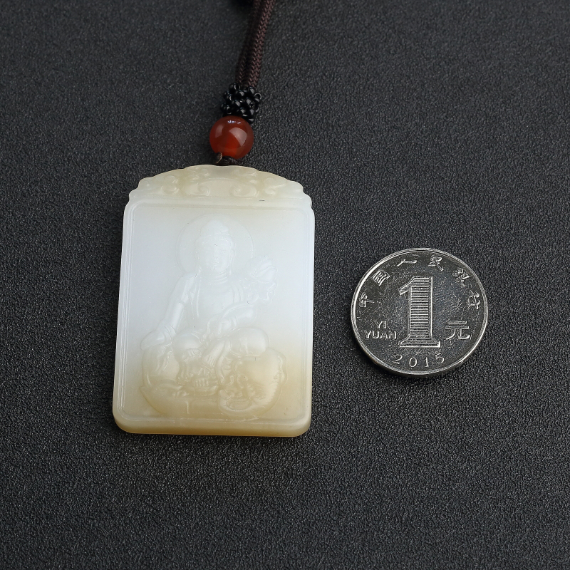 天然和田玉吊坠 - 红掌柜