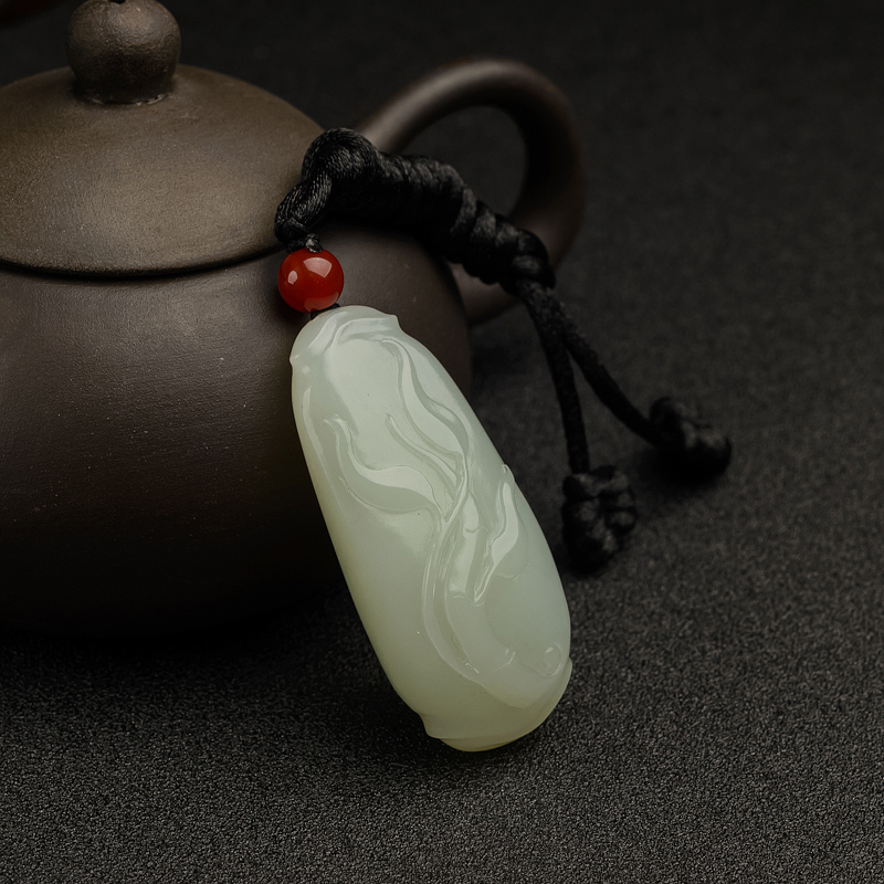 天然和田玉节节高升吊坠 - 红掌柜