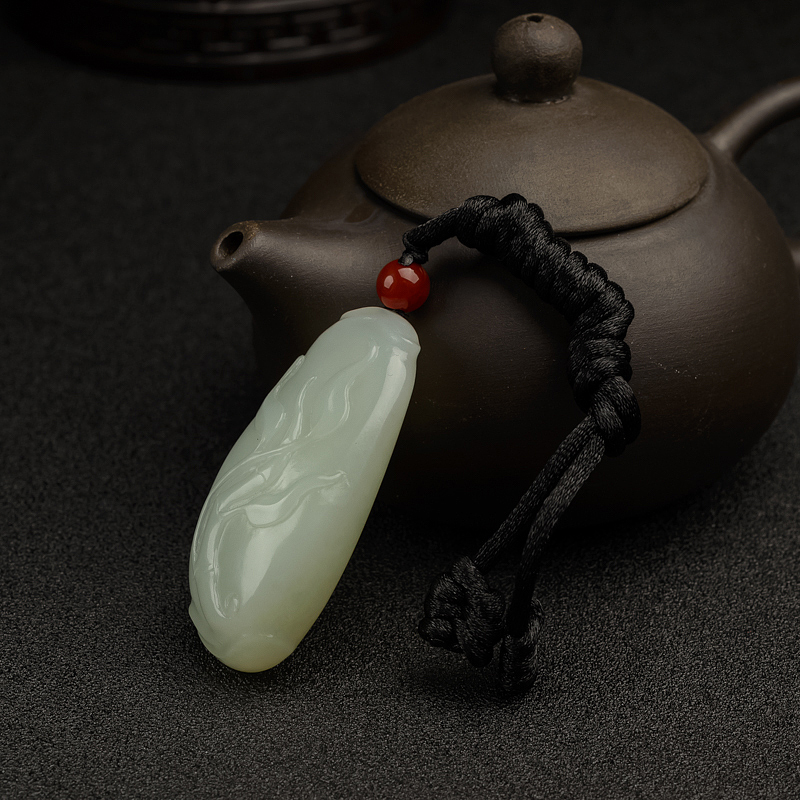 和田玉节节高升吊坠 - 红掌柜