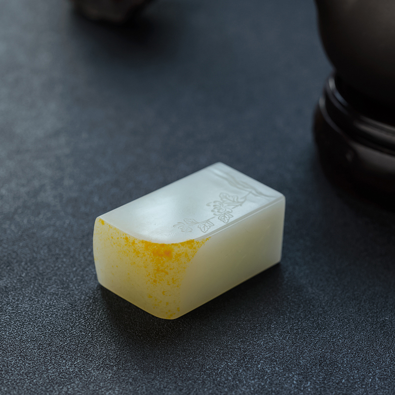 羊脂玉梅兰竹菊印章 - 红掌柜