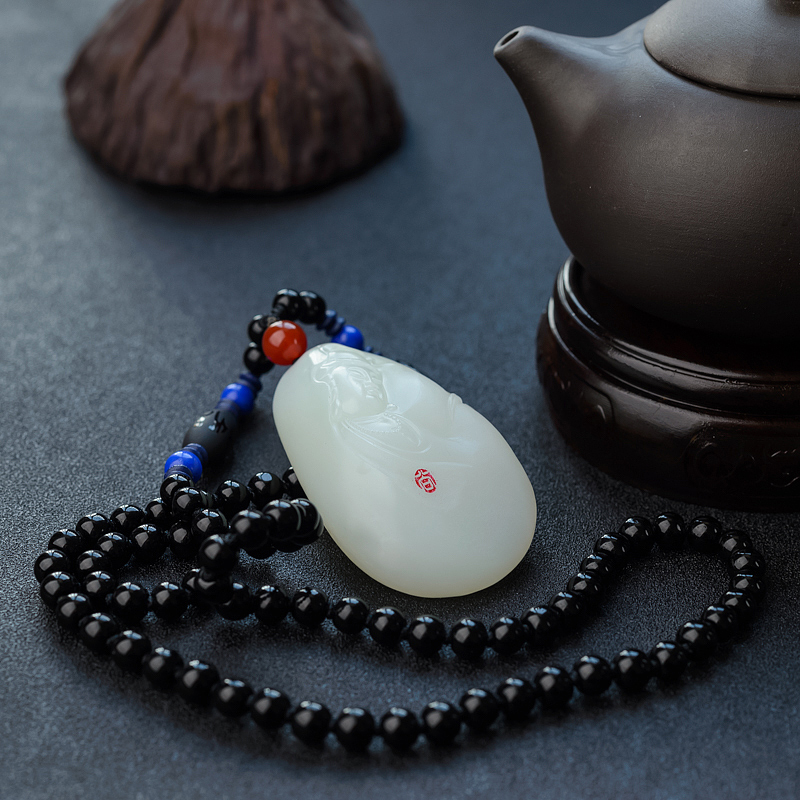 新疆和田玉吊坠 - 红掌柜