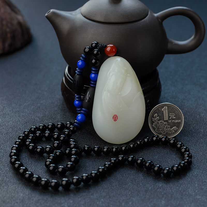 和田玉吊坠 - 红掌柜