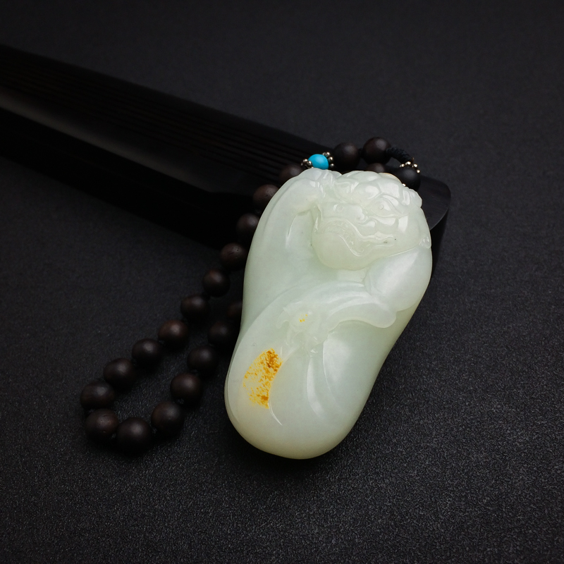 天然和田玉手把件-红掌柜