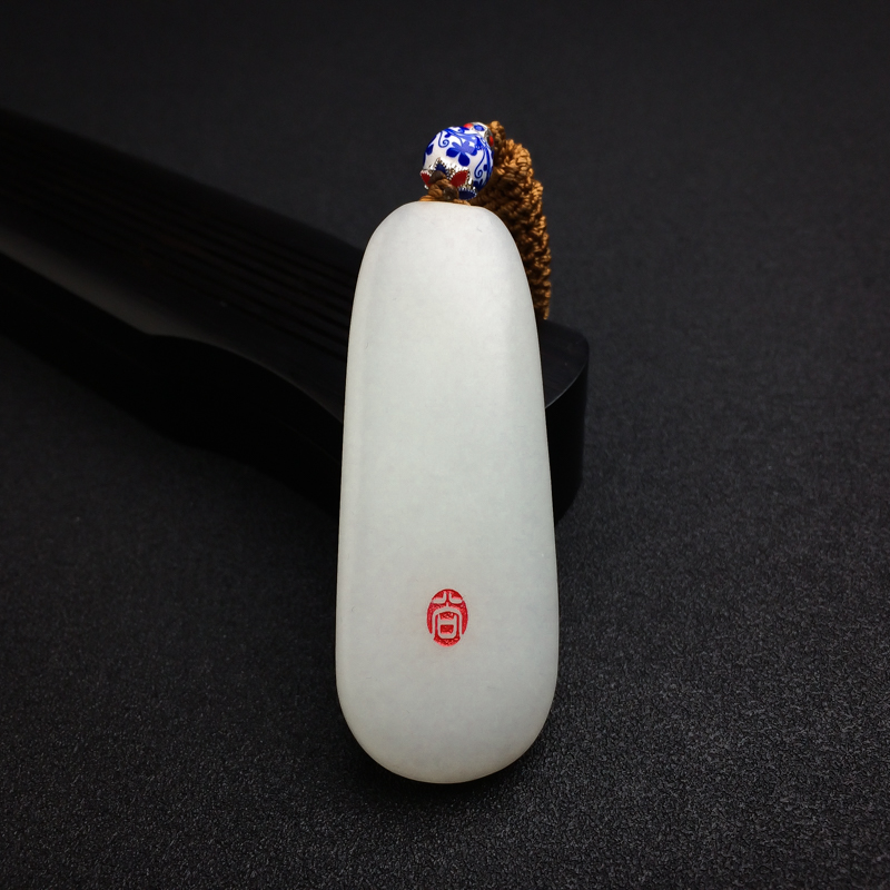 新疆天然和田玉籽料普贤菩萨吊坠-红掌柜