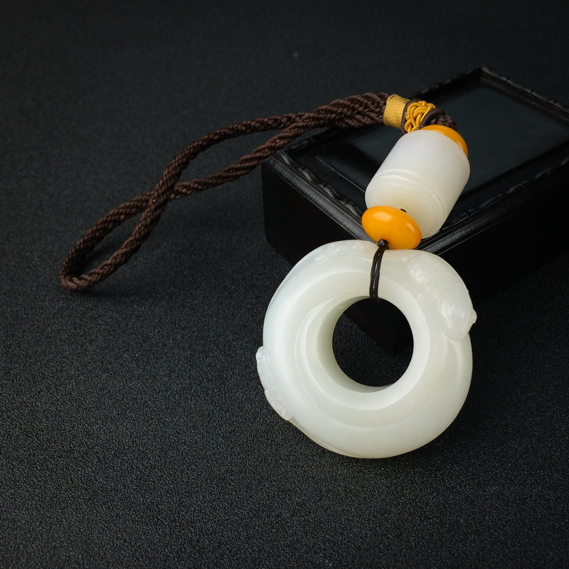 和田羊脂玉扳指 - 红掌柜