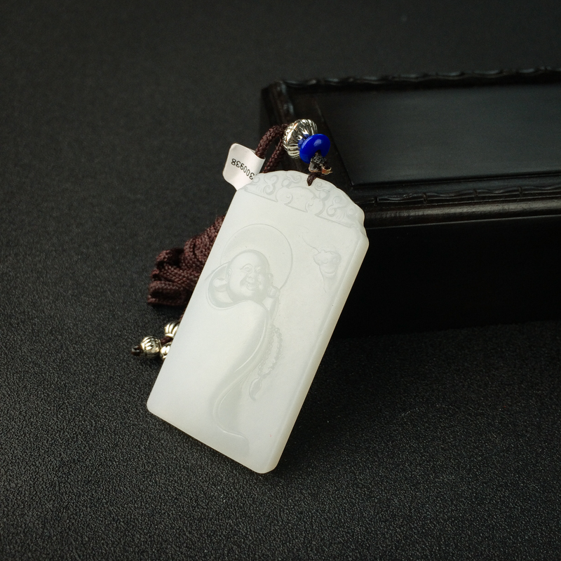 和田羊脂玉福在眼前吊坠 - 红掌柜