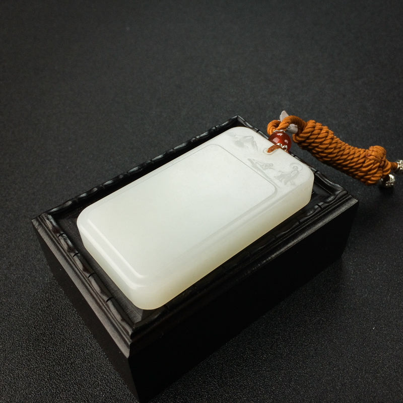 新疆和田羊脂玉吊坠 - 红掌柜