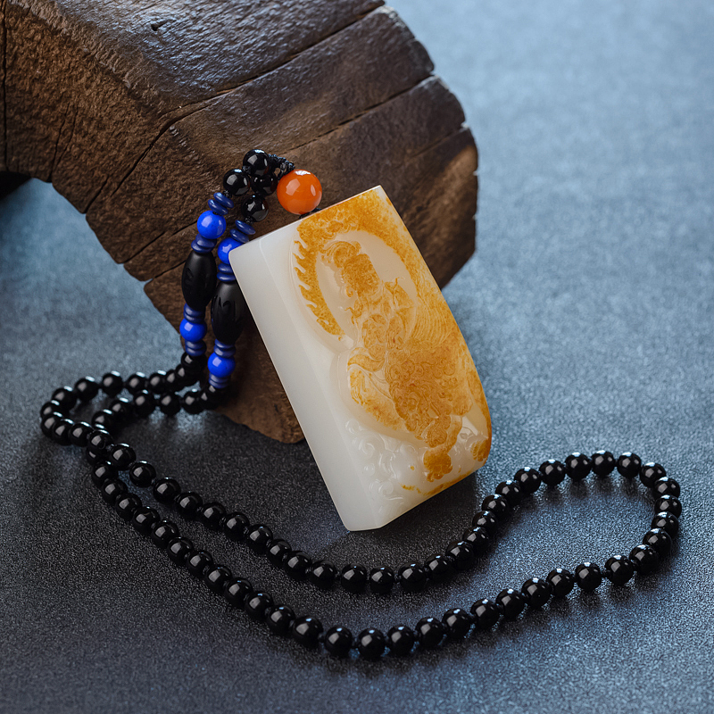 和田玉观音菩萨吊坠 - 红掌柜