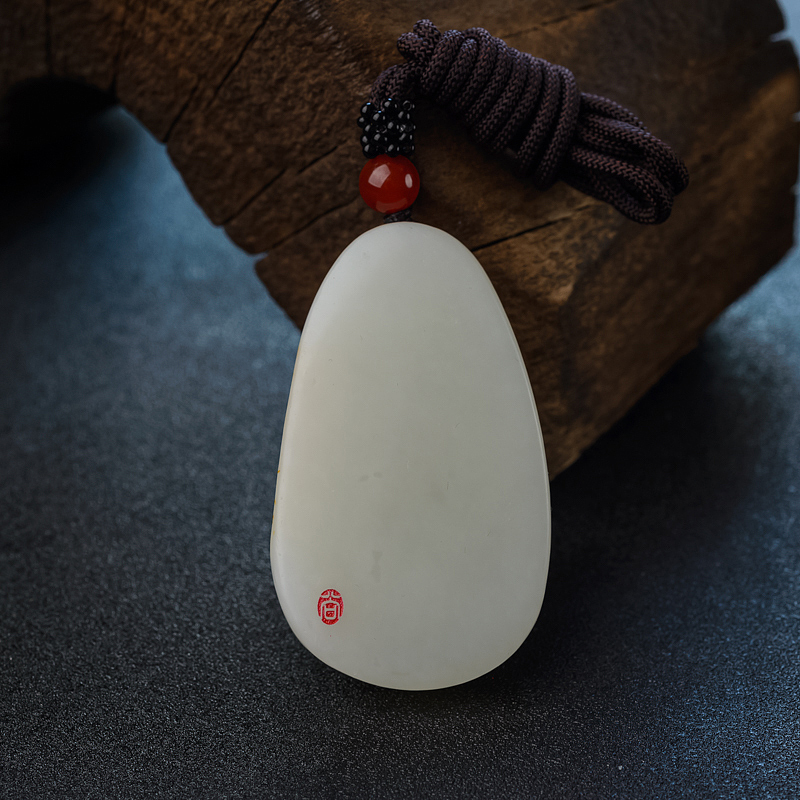 和田玉吊坠 - 红掌柜