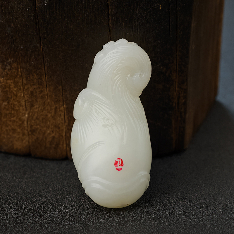 新疆天然和田玉步步高升手把件 - 红掌柜