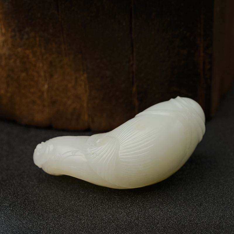 天然和田玉步步高升手把件 - 红掌柜