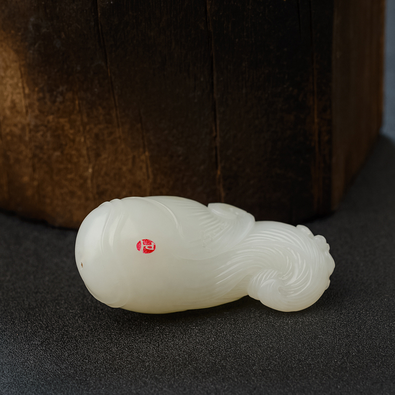 和田玉步步高升手把件 - 红掌柜