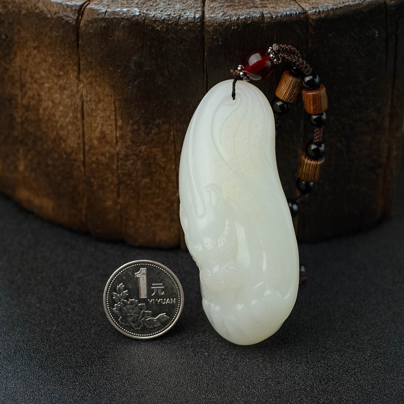 新疆和田玉龙行天下挂坠 - 红掌柜