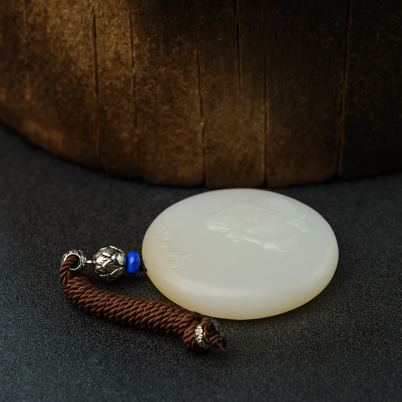 和田玉弥勒佛吊坠 - 红掌柜