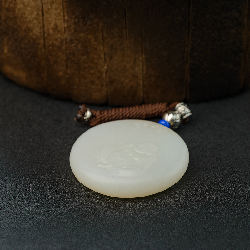 新疆和田玉弥勒佛挂坠 - 红掌柜