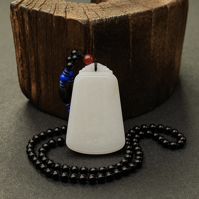和田白玉观音吊坠 - 红掌柜