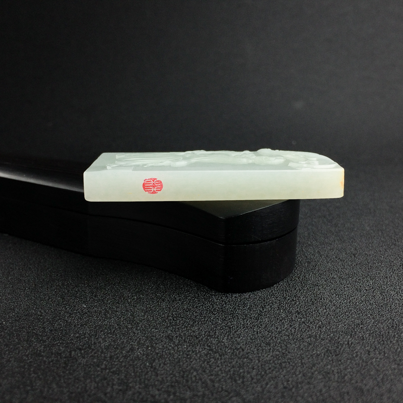 俄罗斯山料青白玉美女吊坠 - 红掌柜