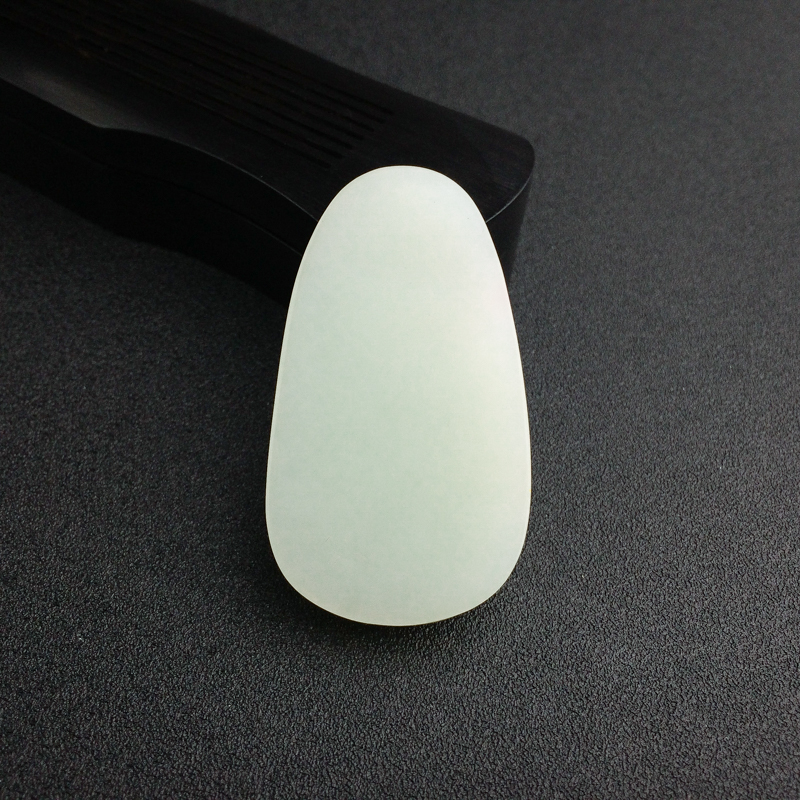 青白玉关公吊坠 - 红掌柜