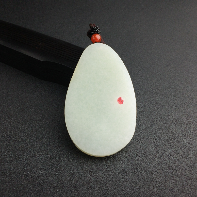 和田青白玉观音吊坠 - 红掌柜
