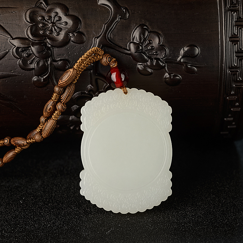 和田白玉鱼跃龙门吊坠 - 红掌柜