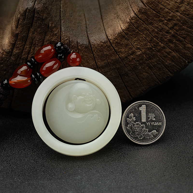 天然俄料和田玉吊坠 - 红掌柜