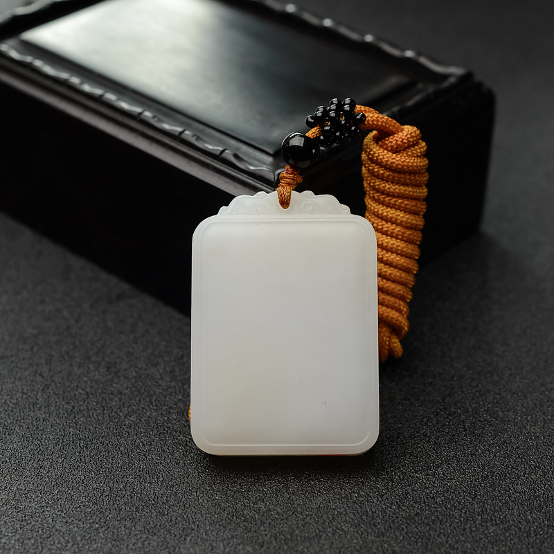 羊脂白玉喜鹊报喜吊坠-红掌柜