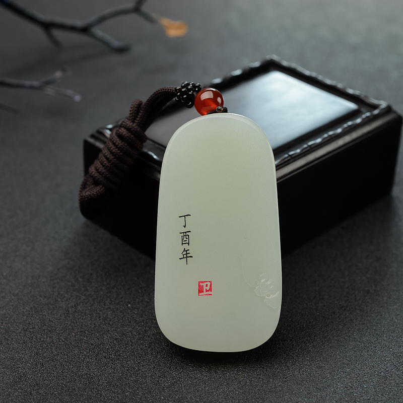 新疆和田青白玉佛吊坠 - 红掌柜