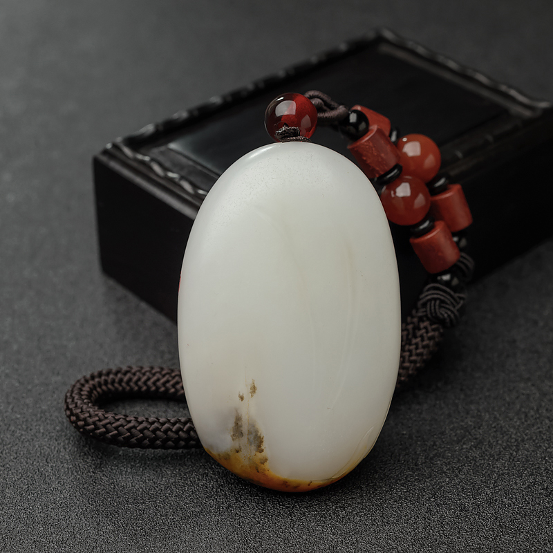 和田玉比翼双飞手把件-红掌柜