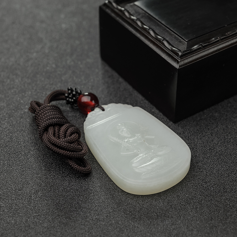 白玉吊坠-红掌柜