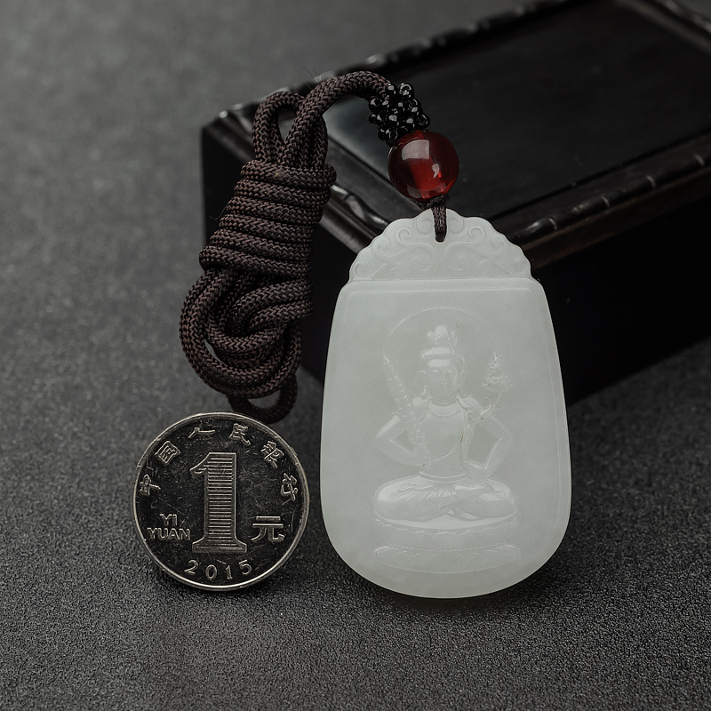 新疆和田白玉山料吊坠-红掌柜